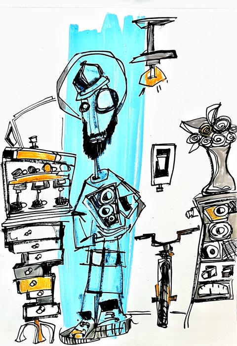 Postal A Casa Comum, desenho de Marcelo Zuffo